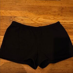 Aritzia black sweat fleece short